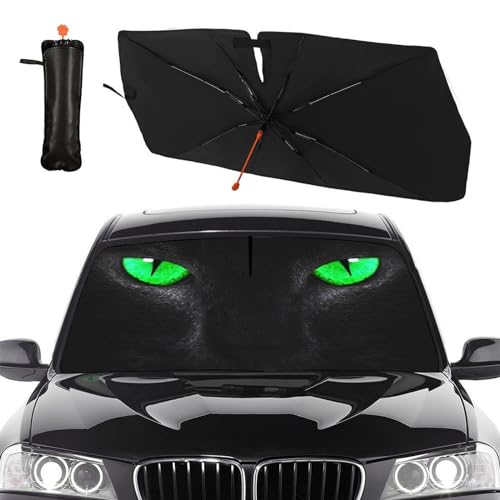 Cat Eyes Car Windshield Sun Shade Umbrella Style Sunshade Funny (57'' X 30'' / style-AB8)