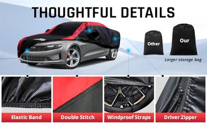 Camaro Car Cover Waterproof Custom Fit for Chevy Camaro 2010 (Camaro 2010-2026)