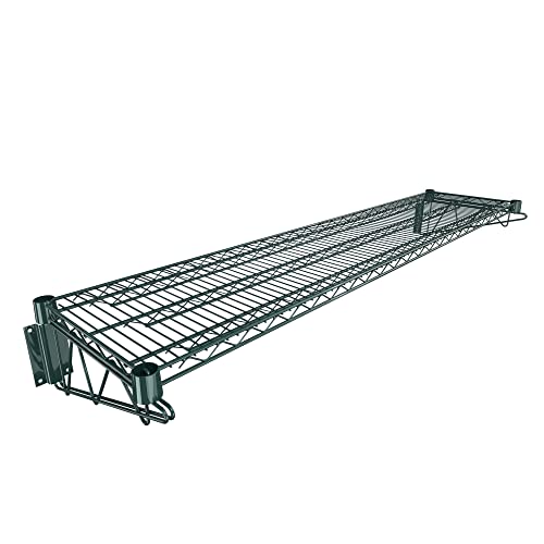 14" x 60" Green Epoxy Wire Wall Mount Shelf (Green / 14" x 60")