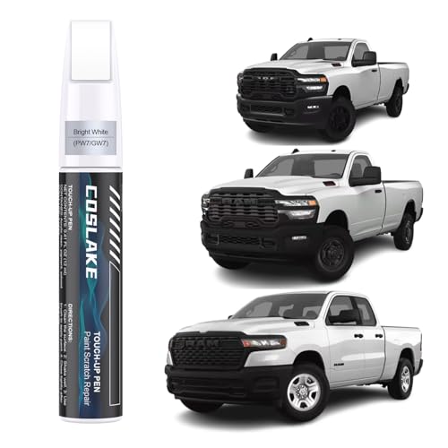 Car Touch Up Paint (Bright White(PW7/GW7) for 2025 RAM 1500/2024 RAM 1500/2023 RAM 1500/2025 RAM 2500/2024 RAM 2500/2025 RAM 3500)