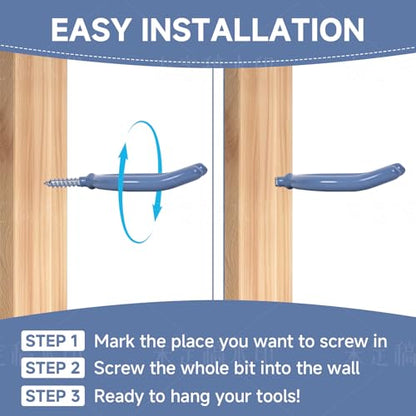 16 Pack Garage Storage System Steel U Hooks with Anti (Gray / 16 Pack)