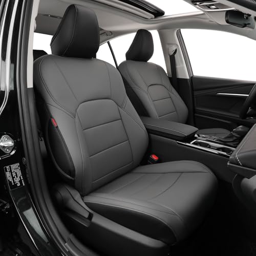Camry Car Seat Covers Custom Fit for Toyota 2025 2026 Camry (Leatherette(Black/Gray) / 2025-2026 Camry Hybrid (Le Se))
