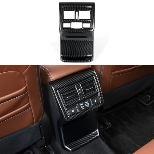 Car Armrest Rear Air Vent Outlet Panel Anti Kick Protection Decor Only for 2025 2026 Subaru Forester Accessories ABS Carbon Fiber Interior Sticker (Anti Kick Protection Decal)