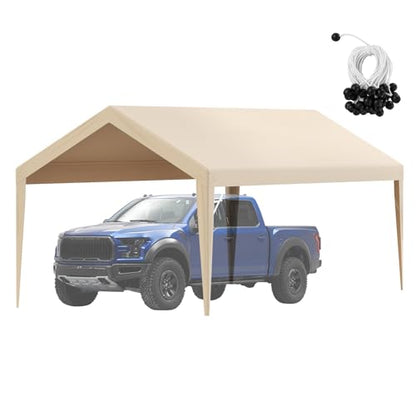 Carport Replacement Canopy Cover 10 x 20 ft (Beige / 10x20ft)