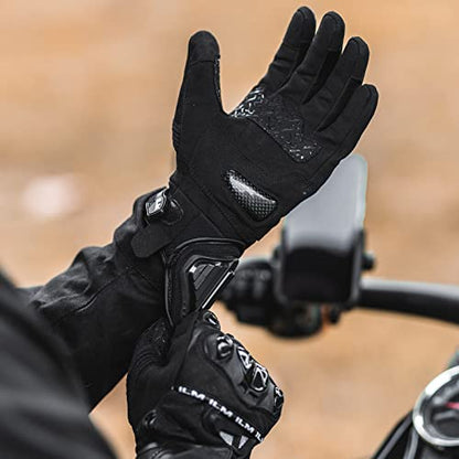 Motorcycle Gloves for Men Women Touchscreen Riding Gloves WD01 (black / Small)