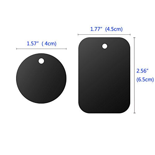 Universal Metal Plate 8 Pack for Magnetic Phone Car Mount Holder Cradle with Adhesive (4.5 cm x 6.5 cm x 0.5 cm)