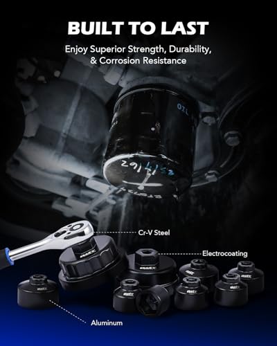 OMT Oil Filter Wrench Set (9 Sizes from 24 to 64.5mm)