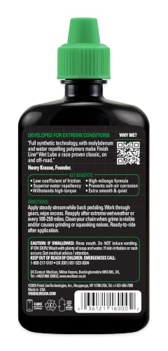 Wet Bike Chain Lubricant 4 fl oz (4 oz)