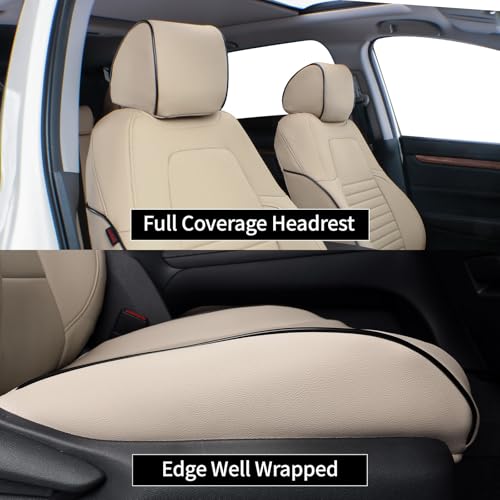 Car Accord Seat Covers 2016 (Beige / 2016-2017 Sedan;Rear Row 40/60 Split Backrest)