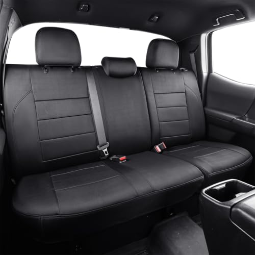 Tacoma Back Seat Covers Custom for Toyota Tacoma ((Black) / 2024-2026 Tacoma (Hybrid) Only 2nd Row)
