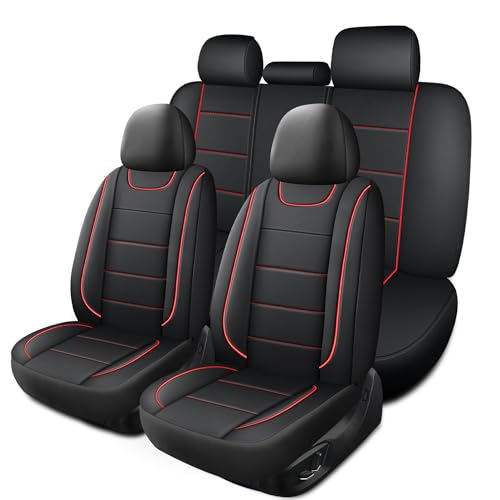 Car Seat Cover (N4 Black Red / Full Set)