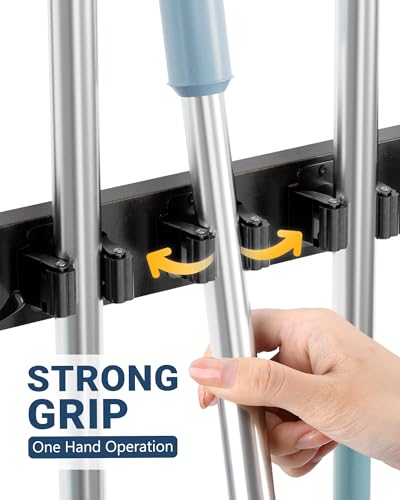Broom Holder Door Mount (Black)