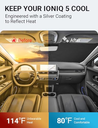 Custom Fit Car Windshield Sun Shade for 2022 (Hyundai Ioniq 2022-2025 2026)