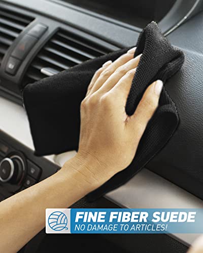 Microfiber Cleaning Cloth (24-Pack (13"x13"） / Black)