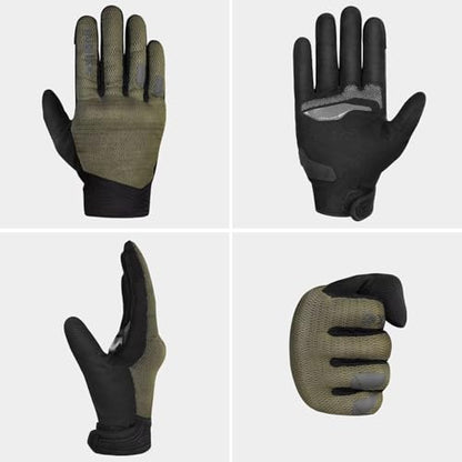 Breathable Mesh Motorcycle Gloves for Men (Khaki / X-Large (Palm Circumference: 9.06-9.65 inches))