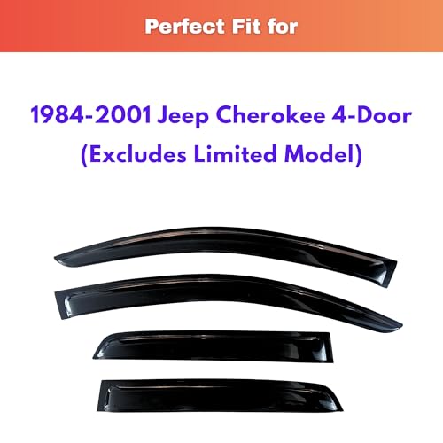 Rain Guards Window Visors for 1984 (1984-2001 Cherokee (4-Door))