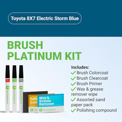 Car Paint Touch Up Brush Kit (Brush - Platinum Kit / Electric Storm Blue)