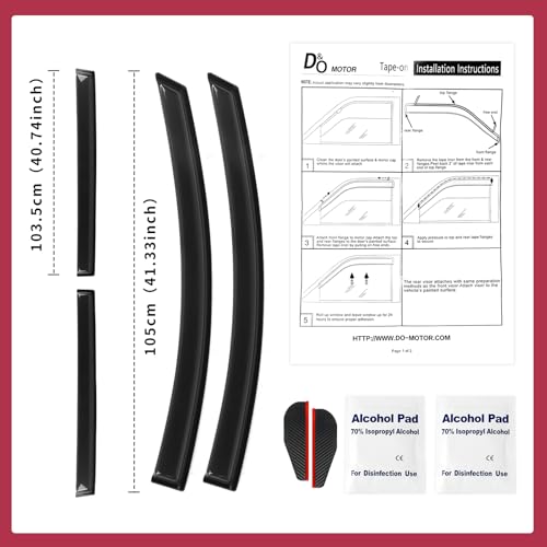 Rain Guards Window Visors Fits for 2018 (For 2018-2026 Honda Odyssey)