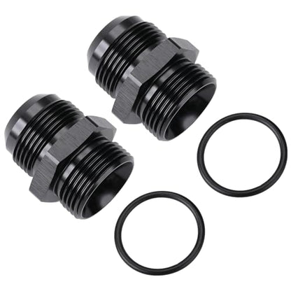 16AN Male Flare to 16AN ORB O (16AN to 16AN ORB / Black - 2PCS)