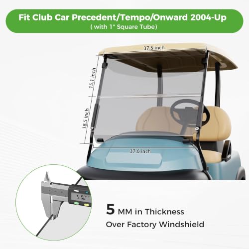 Golf Cart Windshield for Club Car Precedent (Clear)