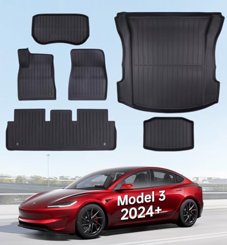 2025 New Version Floor Mats for Model 3 Highland (6 PCS for Model 3 2024-2025)
