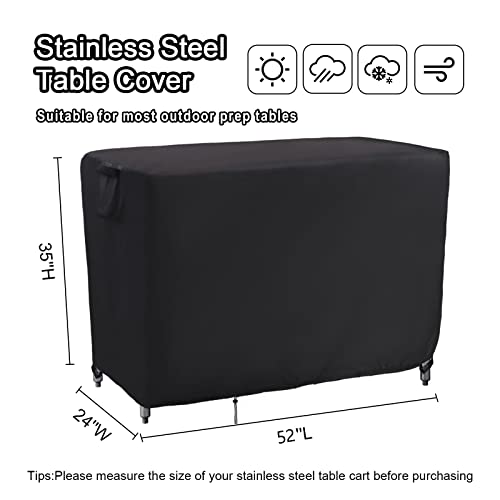 Outdoor Prep Table Cover for Cart Table 52''L x 24''W x 35''H