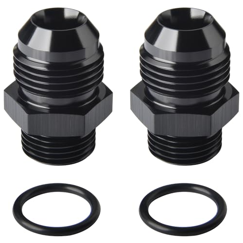 12AN Male Flare to 8AN 8 ORB O (12AN to 8AN ORB / Black - 2PCS)