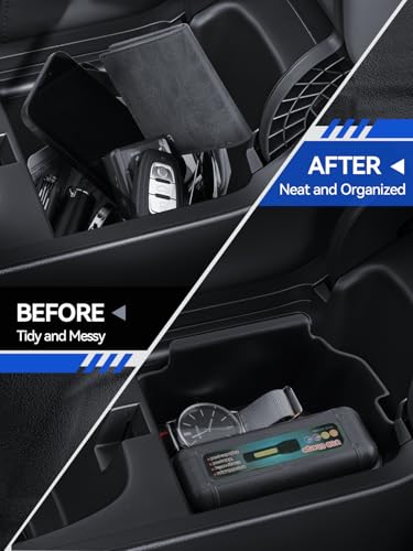 for Acura Integra Center Console Organizer 2023 2024 2025 Acura Integra Accessories Armrest Tray Middle Storage Box Insert Container Durable ABS Plastic (for 2023-2026 Integra)