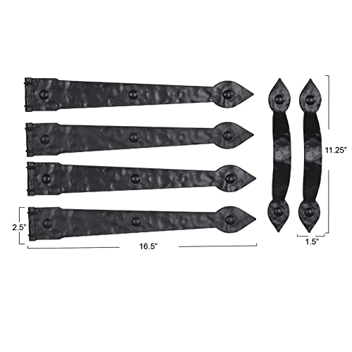 Hinge IT Premium Carriage House Handle & Hinge (Pack of 1 / Premium Hinges)