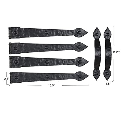 Hinge IT Premium Carriage House Handle & Hinge (Pack of 1 / Premium Hinges)