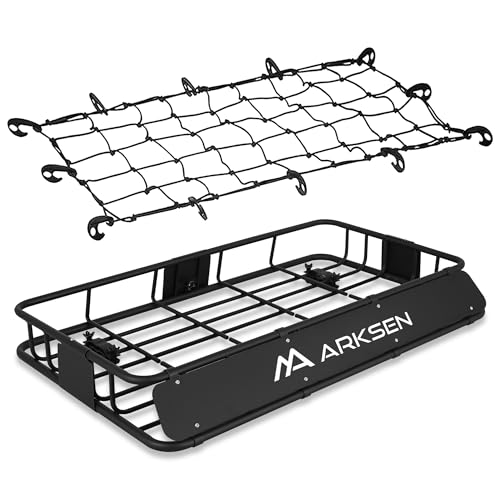 30" x 50" x 6" Extra Wide Roof Rack Basket with Net (30" Cargo Rack w/Net)