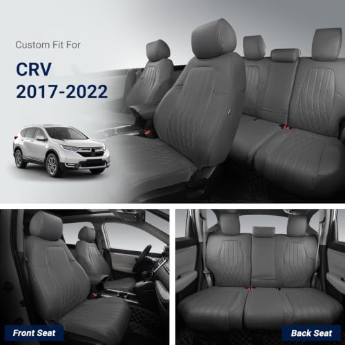 Custom for Honda CRV Seat Covers 2017 (Grey / CR-V 2017-2022)