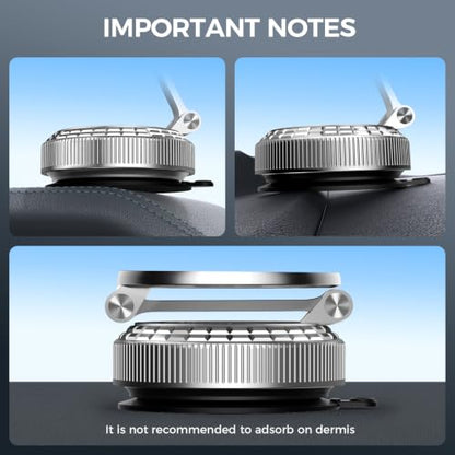 Metal Magnetic Car Phone Holder for Magsafe Phone (Silver)