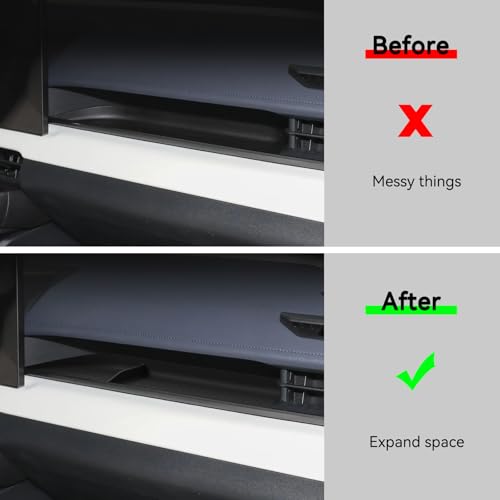 co pilot's dashboard Organizer For Toyota RAV4 2026 Central Control dashboard TPE Storage Box Interior Auto Accessories Black (26RAV4 D-BOX)