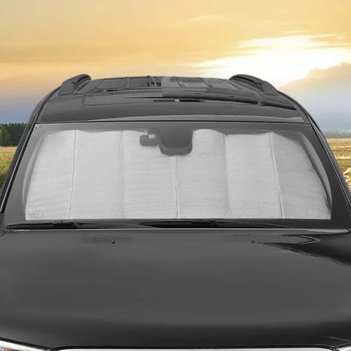 Windshield Sunshade Sun Shade Heat Shield Window Sun Visor Mat for Dodge Durango 2011 (silver)