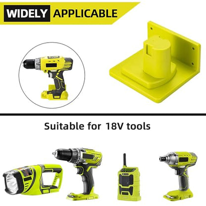 5 Pack Tool Holder Compatible with Ryobi 18V Wall Mount Plastic (5 Pack)