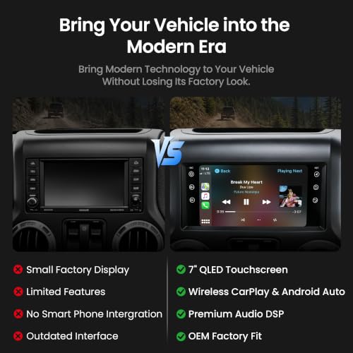 S8 Gen4 7" Android Car Stereo for Jeep Wrangler 2007 (7")