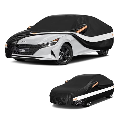 10 Layers Car Cover Custom Fit for Hyundai Elantra Sedan (Black Gray / Custom Fit for Hyundai Elantra)