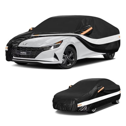 10 Layers Car Cover Custom Fit for Hyundai Elantra Sedan (Black Gray / Custom Fit for Hyundai Elantra)