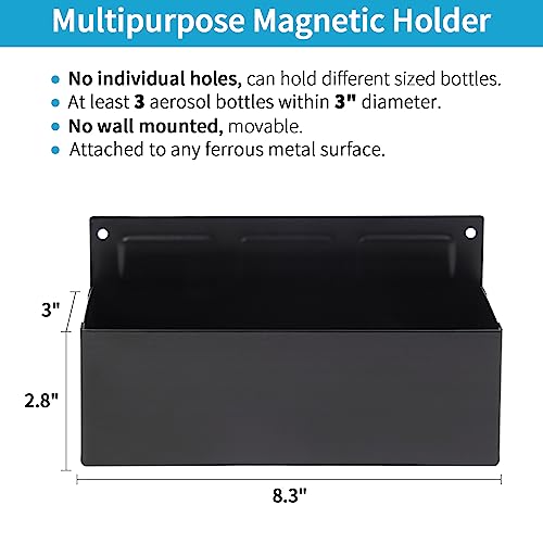 Magnetic Aerosol Spray Can Holder (Black / Large(3" x 8.3"))