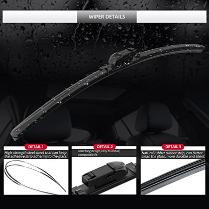 Front Windshield Wiper Blades for BMW X4 2019 (For BMW X4 / 2019-2025)
