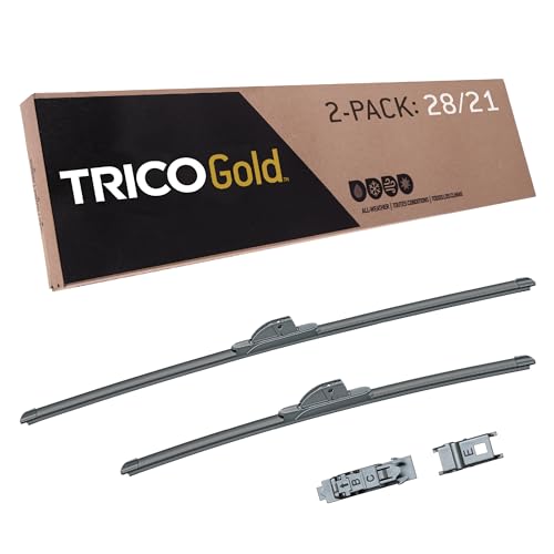 Gold™ (18-2821) 28 & 21 Inch Pack of 2 Automotive Replacement Windshield Wiper Blades for My Car Premium All Weather Beam Blade for Select Vehicle Models (28" + 21" Pair Pack / Premium)