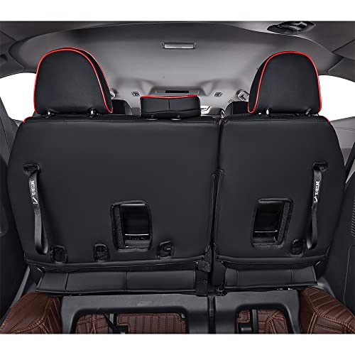Sienna Seat Covers for 2021 (Leather(Black with Red Piping) / 2021-2026,2nd Row Captian Chair(Without Legrest))