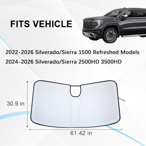 Windshield Sun Shade for 2022 (for Silverado/Sierra 2022-2026)