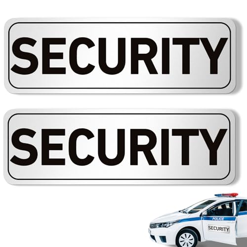 2 Pcs Security Officers Magnetic Signs Heavy Duty Reflective