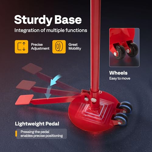 Movable Underhoist Support Stand with Foot Pedal (With Foot Pedal)