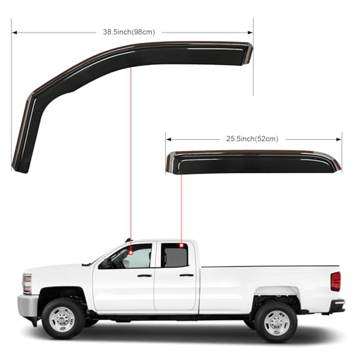 In Channel Window Deflectors for Ram 1500 2019 (Ram 1500 2019-2024 Quad Cab)