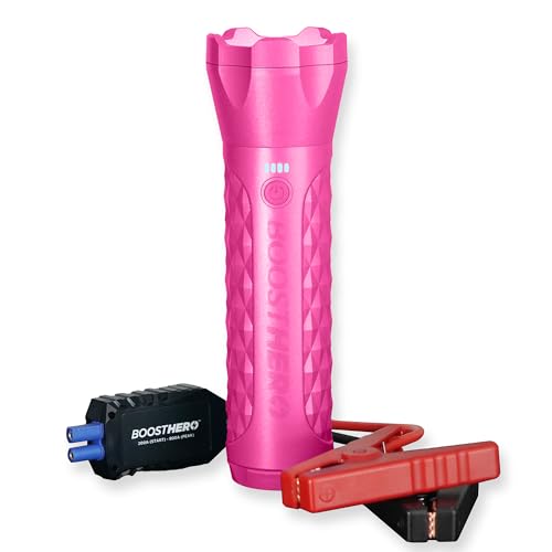 BoostHero Portable Car Battery Jump Starter (Pink)
