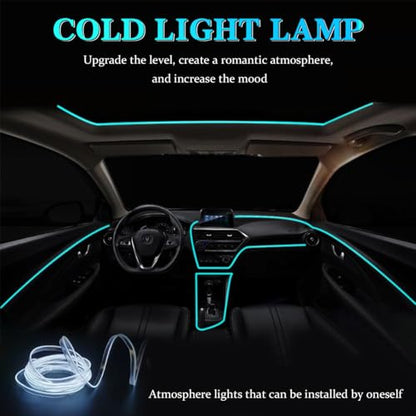 EL Wire Car Interior LED Strips Lights (White)
