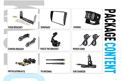 Wireless Backup Camera System Kit for Rv (Black+Silver / 7-inch + 1 Wireless Camera)